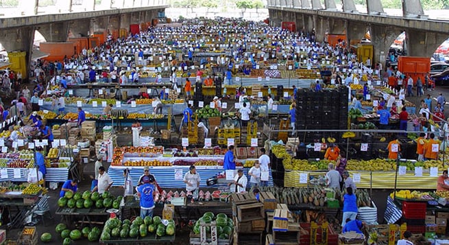 restos de alimentos de Ceasas e supermercados